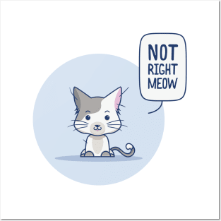 Not right meow Posters and Art